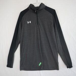 Under Armour 1/4 Zip Pullover Mens Small HeatGear Loose Mock Neck Long Sleeve